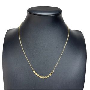 10K GP / Silver Mini Disc Dot Necklace 16-18"